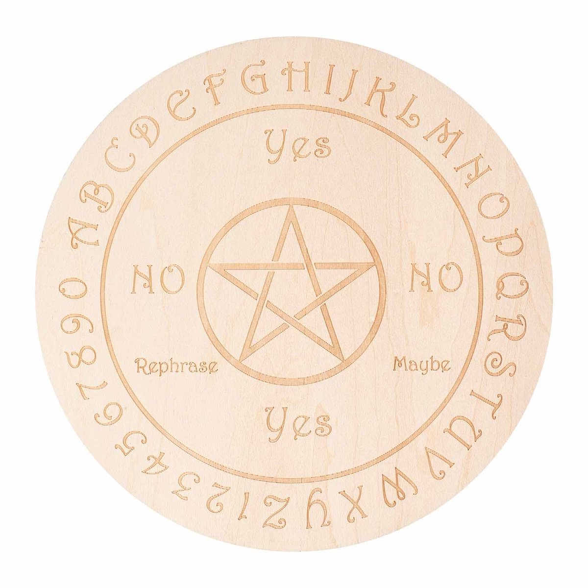 Dailygoody - Ster Patroon Slinger Board - Houten Waarzeggerij - Eco-vriendelijk - Platte Ronde Vorm - Metafysica Message Board - Geschikt voor Hekseri...