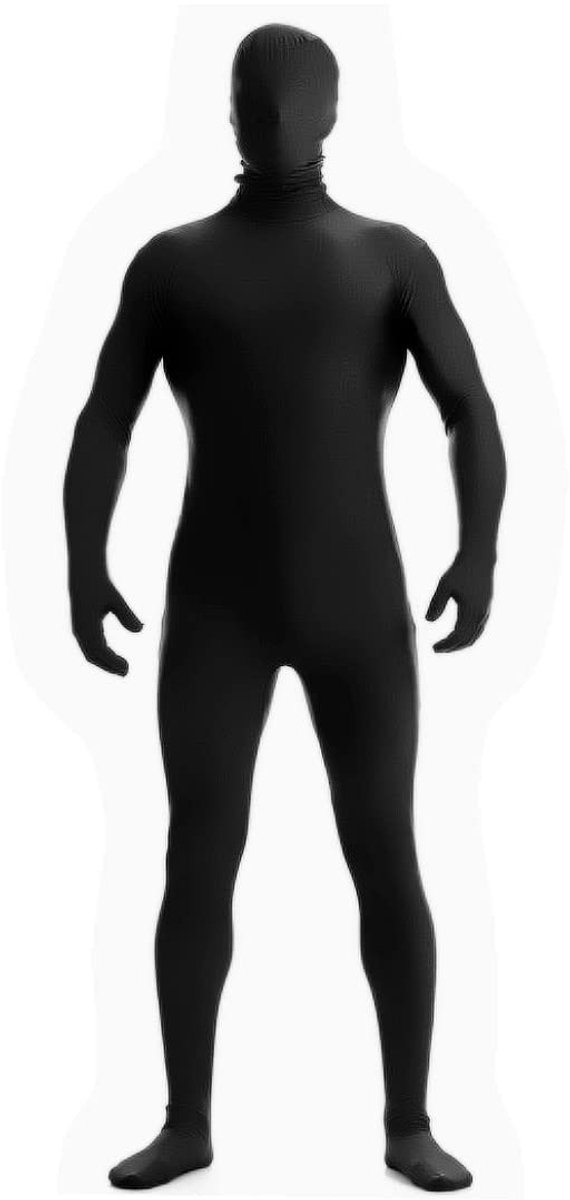 Dailygoody - Full Body Pak - Stealth Kostuum - Zwart - Halloween Verkleedfeest - Rekbaar Bodysuit - Geschikt voor Volwassenen en Kinderen - 160 cm