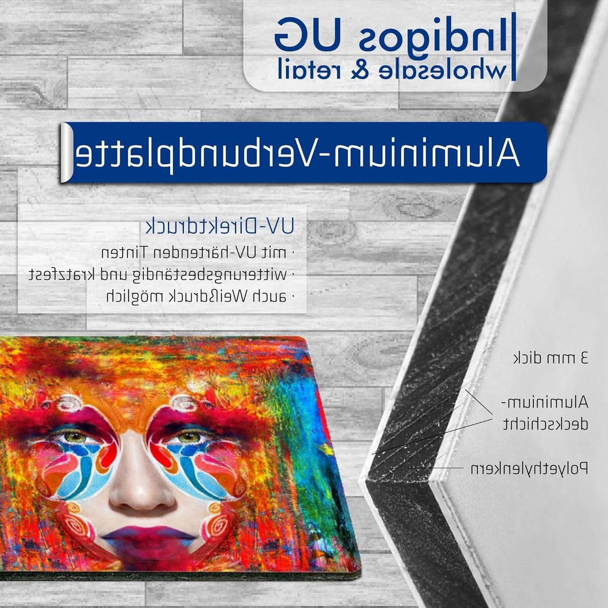 Aluminium Composietplaat - Tekstbord Metaal - Veiligheid Aangeven - Krasbestendig Weerbestendig - 10 x 10 cm - Zilver