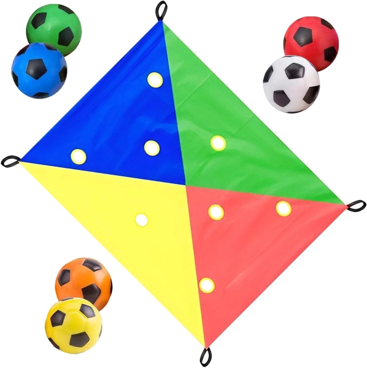 Teambuilding Spel - Groepsspel Challenge - Teamwork Bevorderen - Scheurvast Polyester - 210 x 140 cm - Vier Kleuren