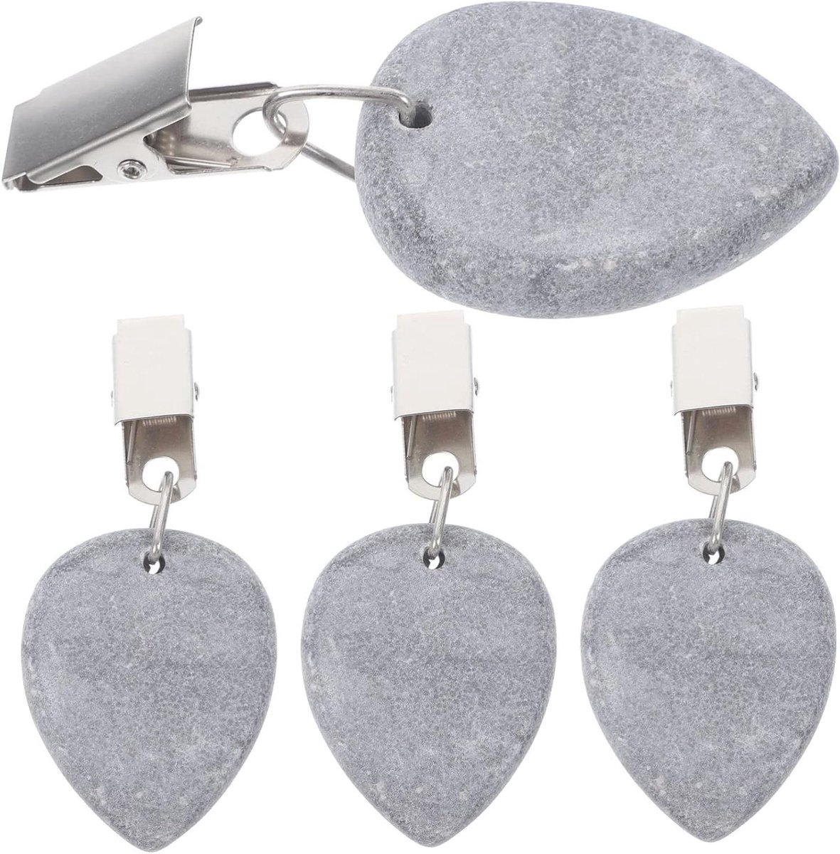 Tafelkleed Hanger - Tafelkleed Gewicht - Buiten Gebruik - Met Clips - 4 Stuks - Zwart