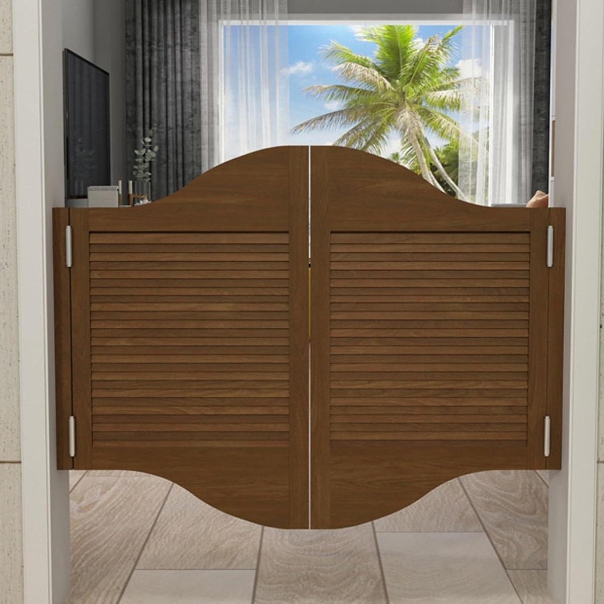 Draaideuren - Klapdeuren - Ruimte Verdelen - Massief Houten - 70x90cm - Coffee