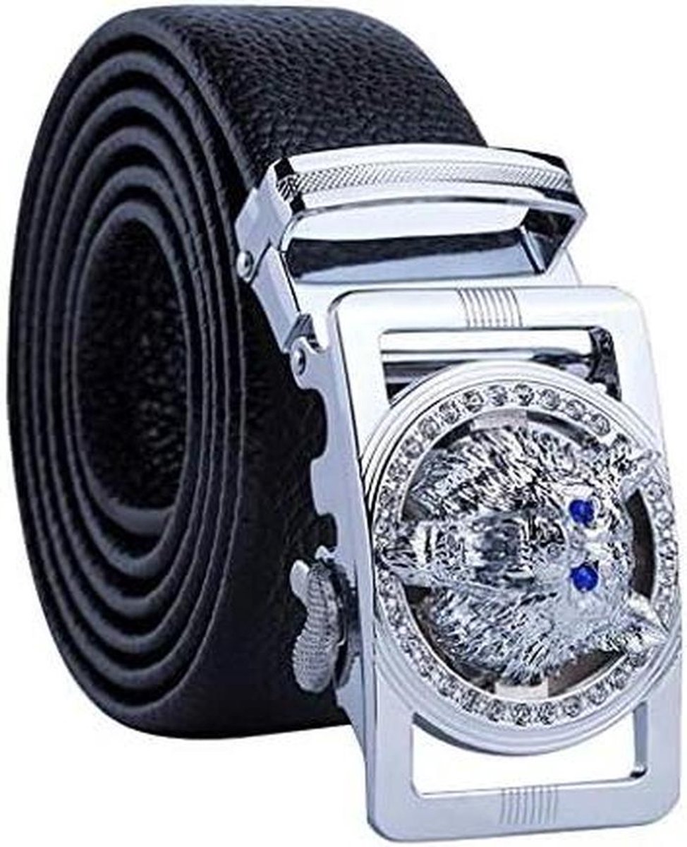 Heren Broekriem - Automatische Riem - Dagelijks Gebruik - Automatische Gesp - 3.66 cm Breed - Zwart
