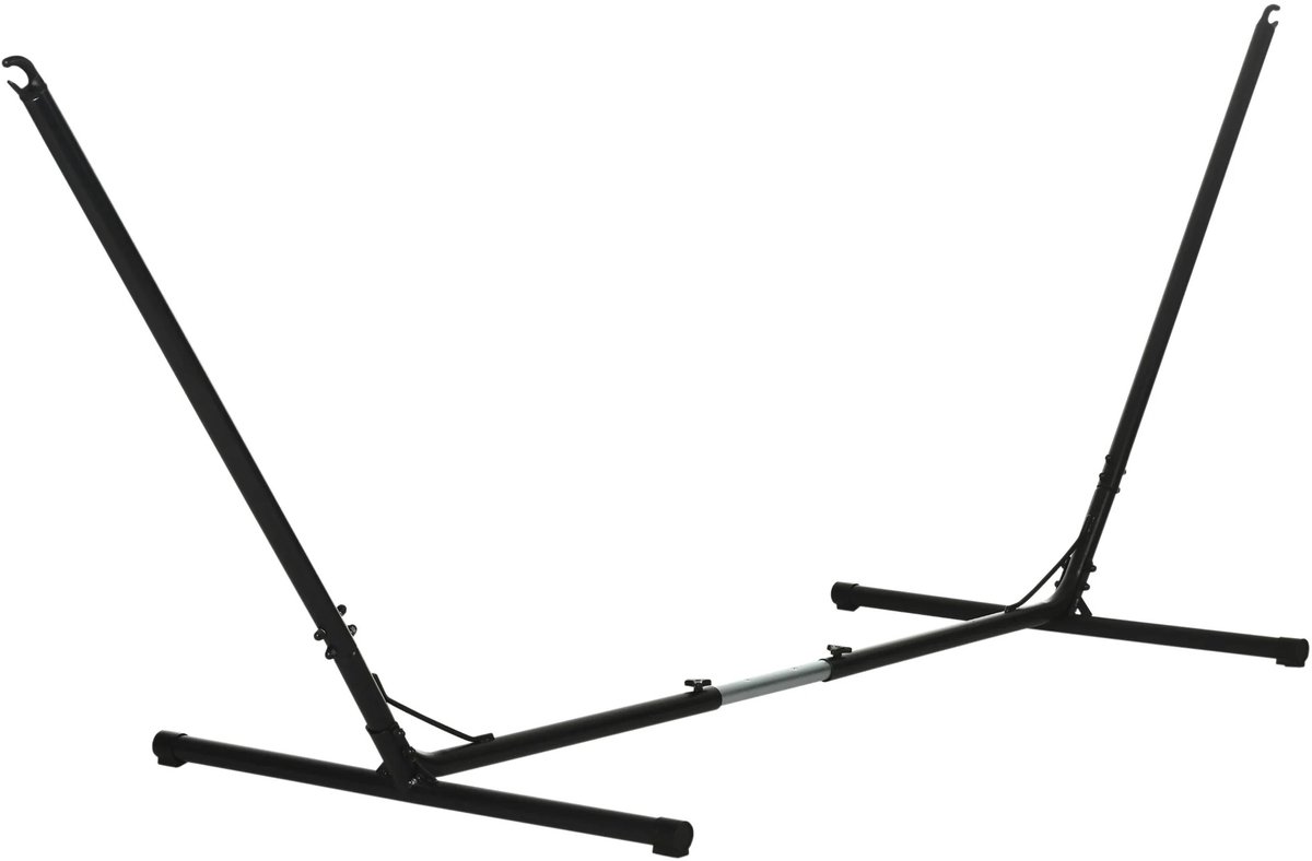 Golaro Hangmat Standaard - Hangmat Frame - Tuinhangmathouder - Hangmaprek - Verstelbaar - Stalen zwart - Tot 120 kg -