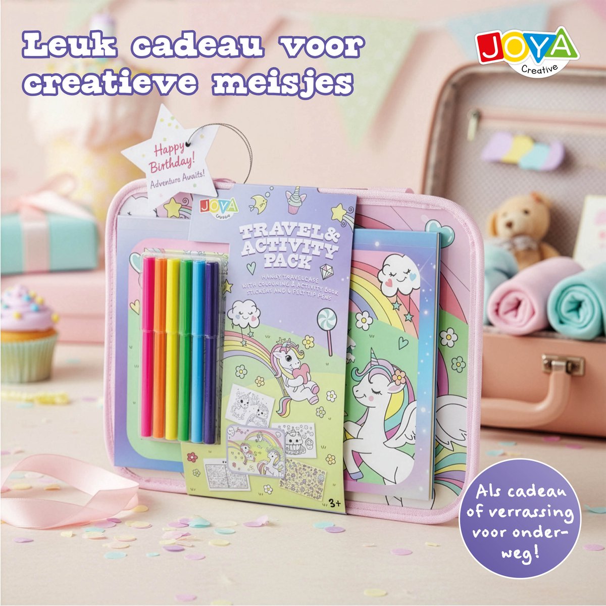 Unicorn Reispakket - Kleurboek en Tekenpakket Meisjes voor Onderweg - Reisspeelgoed met Stickerboek en Doeboek - Vakantieboek - Joya Creative — afbeelding 6