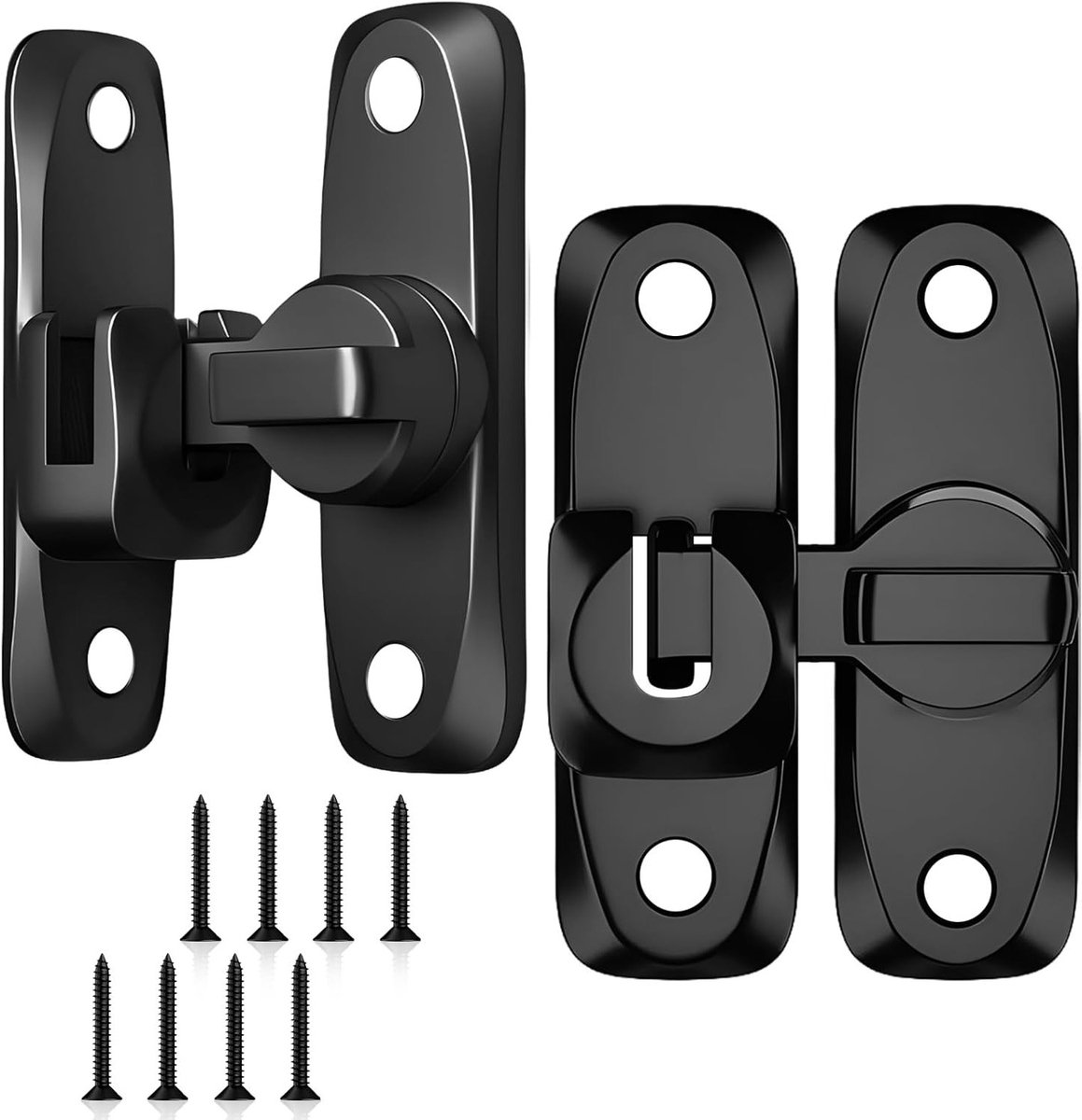 Set van 2 Schuifdeursloten, 90/180 Graad Schuifbolt, Veilige Latch Lock voor Tuin, Keuken en Interieurdeuren