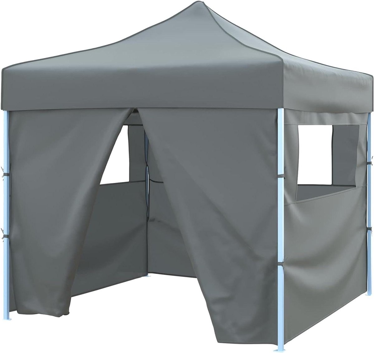 Pop-up Partytent - Tuintent Paviljoen - Feestelijke Bijeenkomsten - Waterafstotend Oxford - 291x291x315 cm - Antraciet