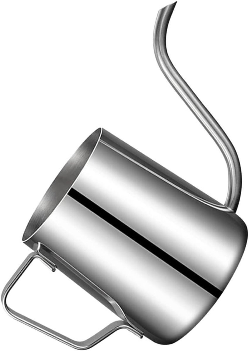 Mini Koffiezetapparaat - Waterkoker Onderweg - Filterkoffie Maken - Zwanenhals Mondstuk - 250 Ml - Zilver