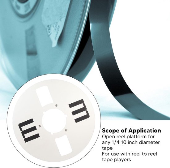 Lege Tape Spoel - Opname Haspel - Audio Opnemen - Aluminium Constructie - 10 Inch - Zilver — afbeelding 3