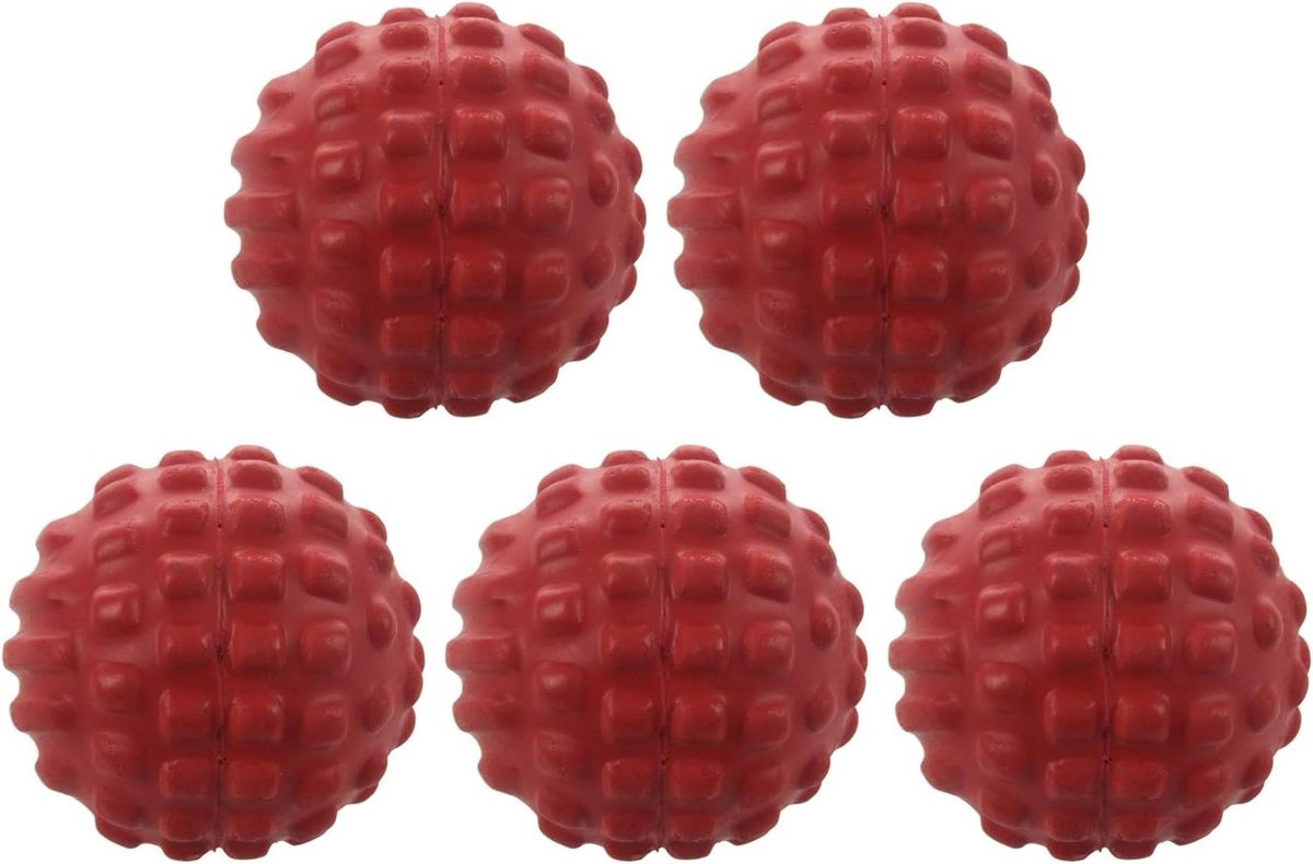 Massageballen Set - Triggerpoint Ballen - Spierontspanning Herstel - Met Triggerpoints - 5 stuks - Rood