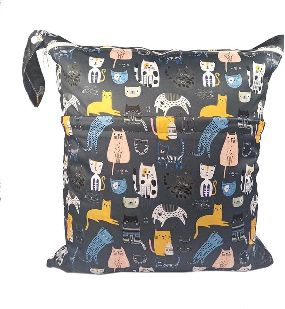 Baby Luiertas Organizer - Nappy Tas - Onderweg Opslag - Waterdicht Polyester - 40x45 cm - Kattenprint