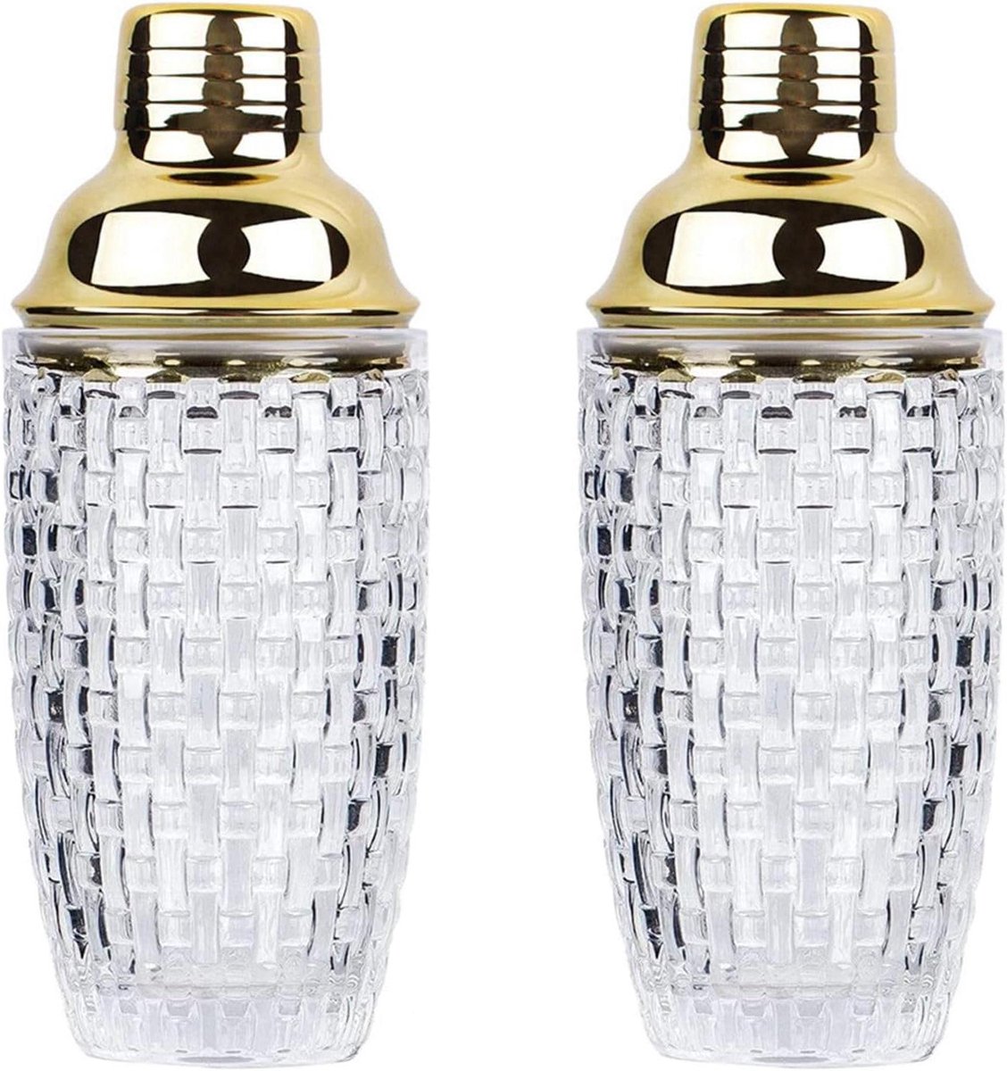 Cocktail Shaker Set - Drink Shaker - Cocktails Maken - Met Ingebouwde Zeef - 2x 13Oz - Goud