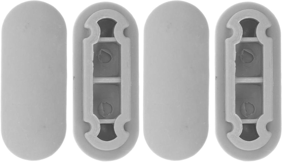 Toiletzitting Dempers - Rubberen Buffers - Stabiele Toiletbril - Bescherming tegen Schade - 4 Stuks - Grijs