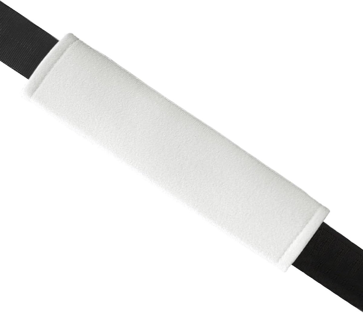 Gordelbeschermers - Schouderkussens - Comfortabel Rijden - Universele Pasvorm - 24x6x2cm - Wit