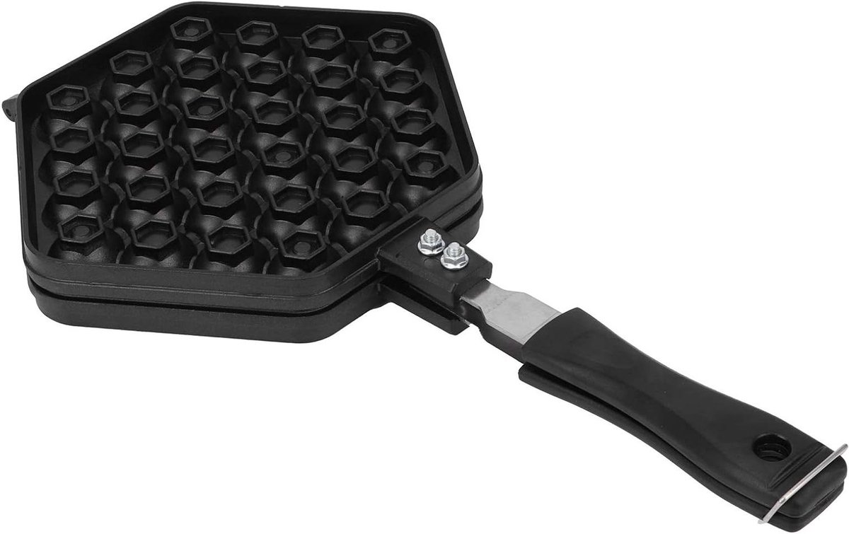 Gietijzeren Pan - Mini Pannenkoeken - Kleine Gebakjes Maken - Antiaanbaklaag - 37.5x20cm - Zwart Grijs