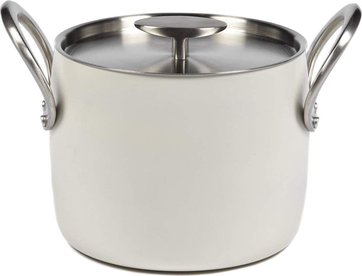 Kookpan - Pan met deksel - Gezond Koken - 3-laags anti-aanbaklaag - 18 cm - Wit