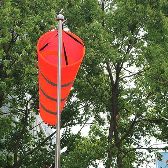 Windzak - Windrichting meter - Windmeting Buiten - Lichtgewicht Polyester - 100 cm - Rood — afbeelding 2