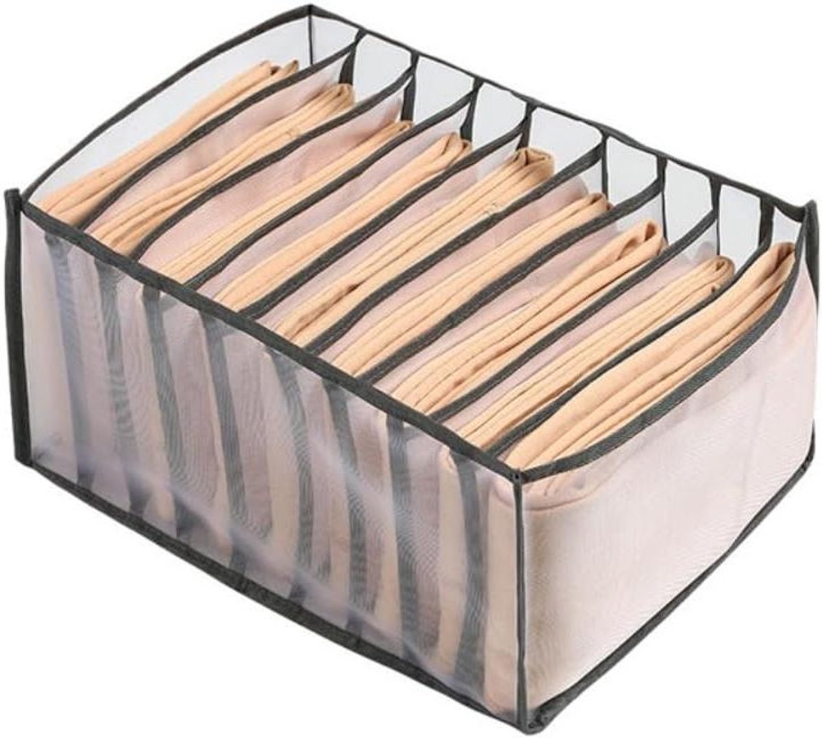 Lade Organizer - Opbergdoos Kleding - Garderobe Ordenen - Wasbaar Mesh - 2 Stuks - Wit