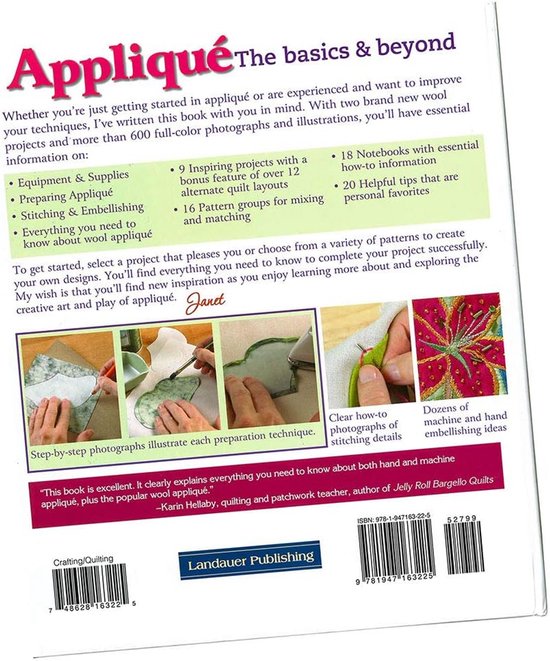 Applique Boek - Naai Technieken - Creatief Hobbyen - 550 Kleur Illustraties - 144 Pagina's - Meerdere Kleuren — afbeelding 2