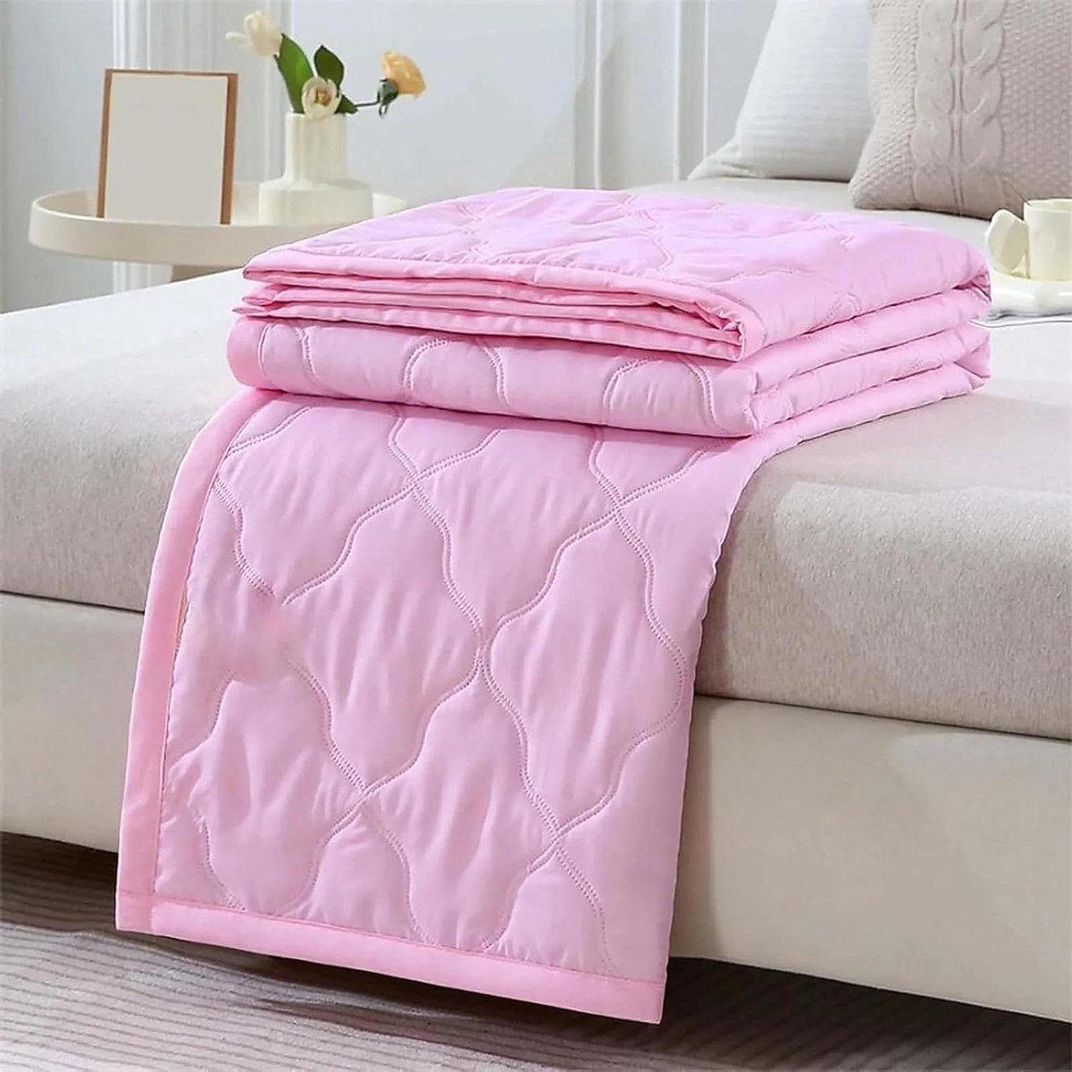 Koeldeken - Verkoelende deken - Comfortabele Slaap - Dubbelzijdig Effect - 200x230cm - Roze