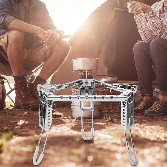 aladdien - Opvouwbare Camping Pot Stand - Stabiele Gas Stove Rack - Ideaal voor buitengebruik - Compact en lichtgewicht - Campingaccessoire - Voor e.. van Aladdien — afbeelding 3