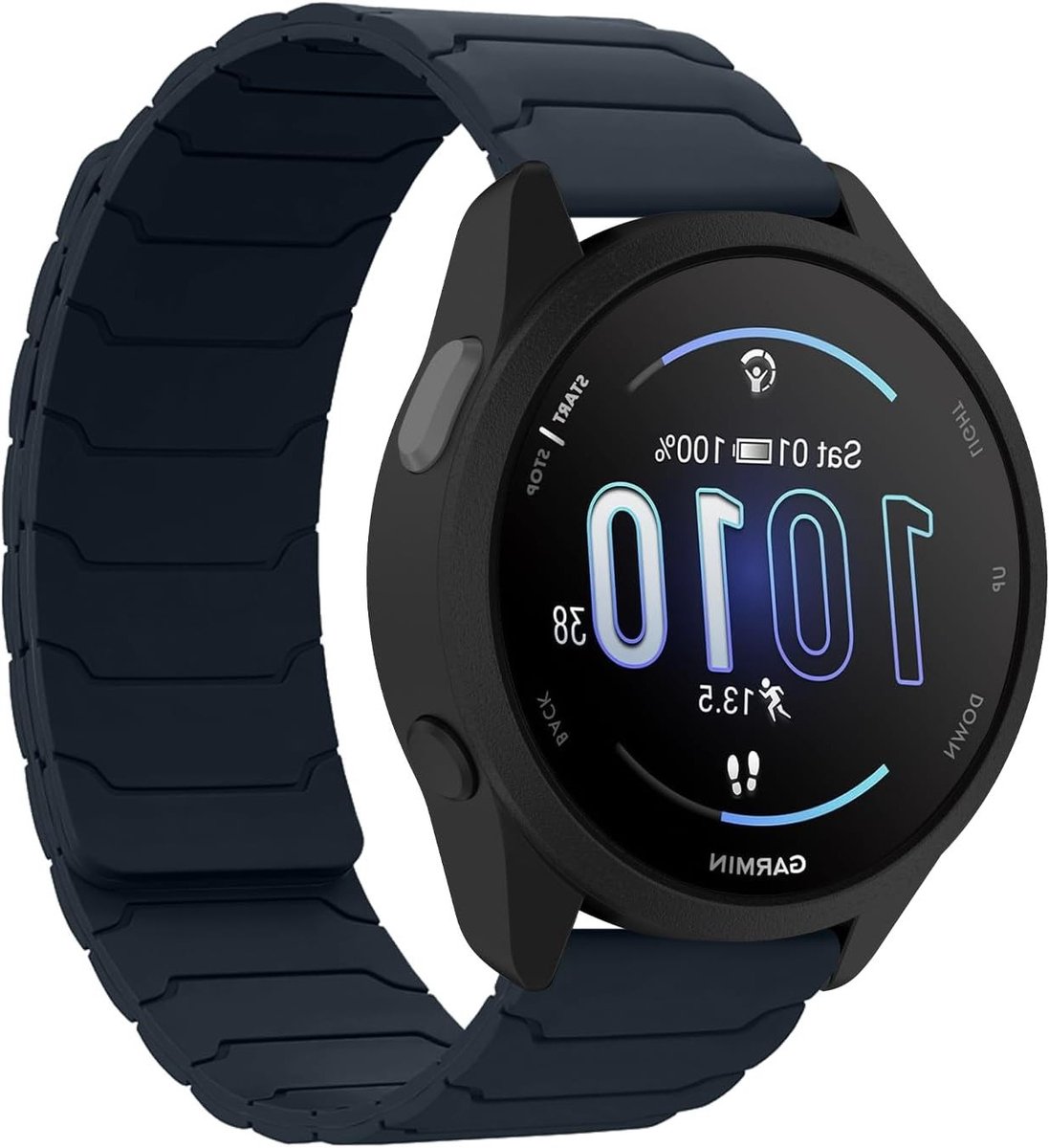 20mm Magnetische Horlogeband van Sterk Silicoon voor Garmin Forerunner 165, Vivoactive 5 en Venu Sq 2, Duurzame Dubbele Magnetische Band voor Sport en Dagelijks Gebruik