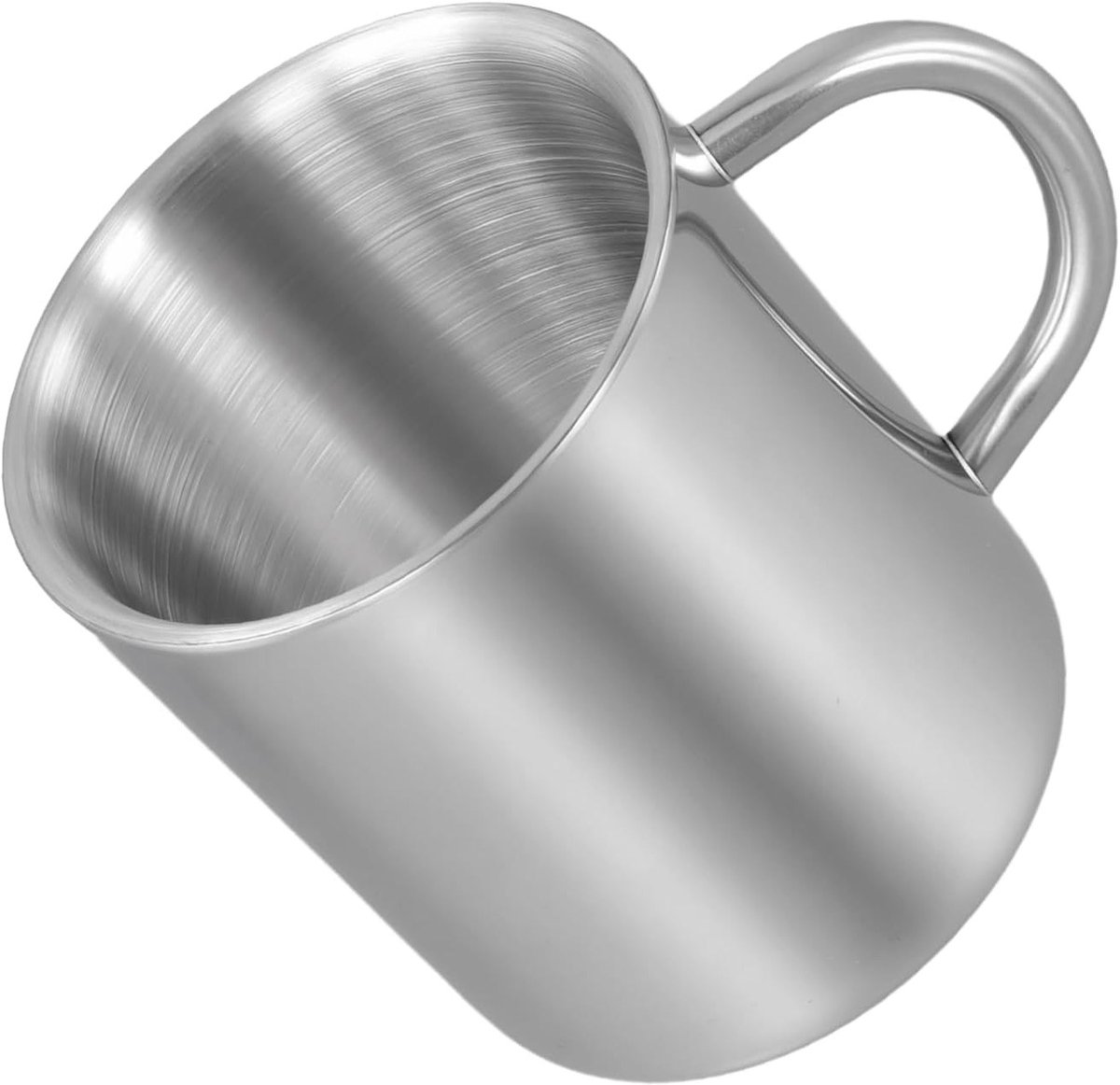 Duurzame 300ml RVS Dubbelwandige Mokken, Ideaal voor Koffie, Thee en Campinggebruik met Handvat — cadeau in Cadeau-ideeën - foto 4