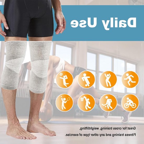 Kniebandage voor Sport en Activiteiten, Elastische Kniebrace voor Gewrichtspijn en Verstuikingen, Geschikt voor Mannen en Vrouwen (XL) — afbeelding 3