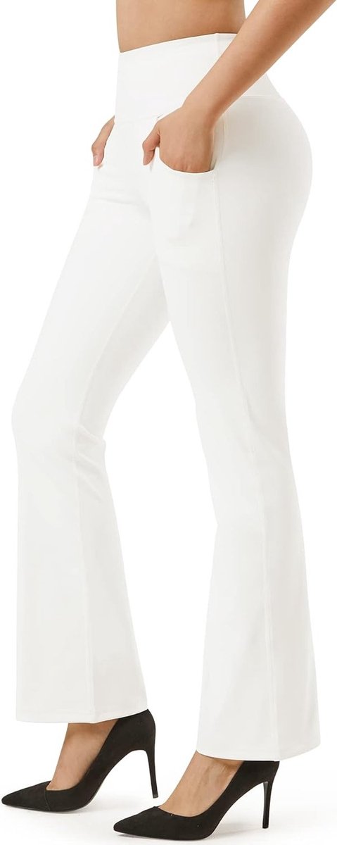 Bootcut Yoga Pants voor Dames met Zakken - Hoge Taille Sportbroek voor Workout en Casual Gebruik, Tummy Control en Comfortabele Pasvorm — afbeelding 3