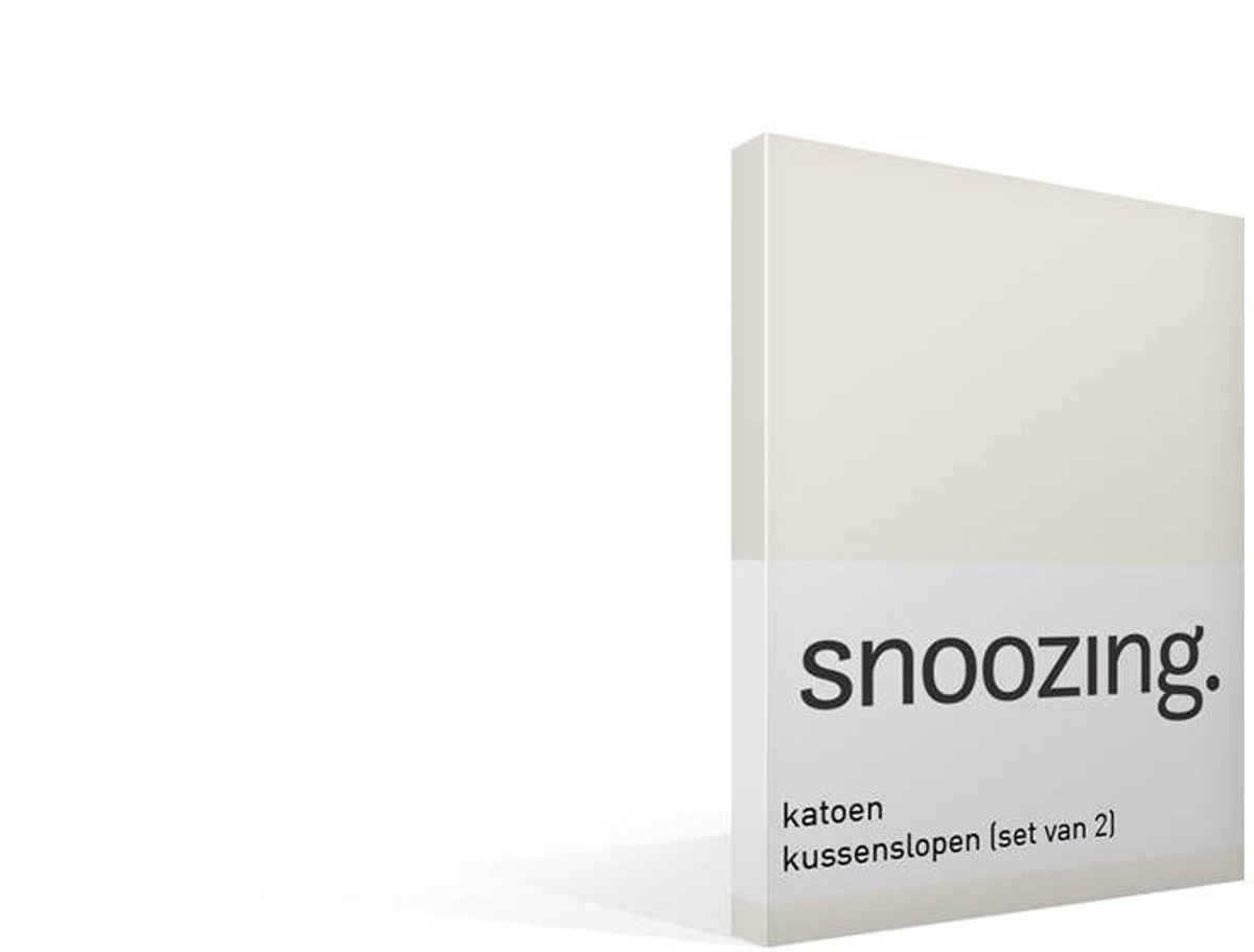 Snoozing - Katoen - Kussenslopen - Set van 2 - 60x70 cm - Ivoor