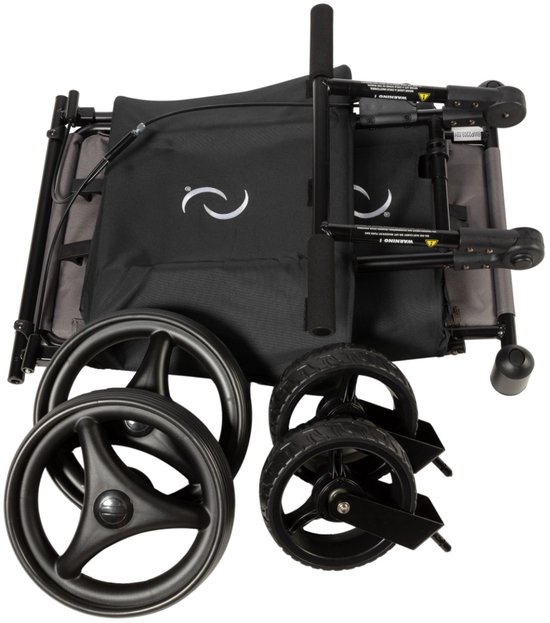 Beachwagon PUSH® Opvouwbare bolderkar - Donkerzwart van Beachwagon — afbeelding 3