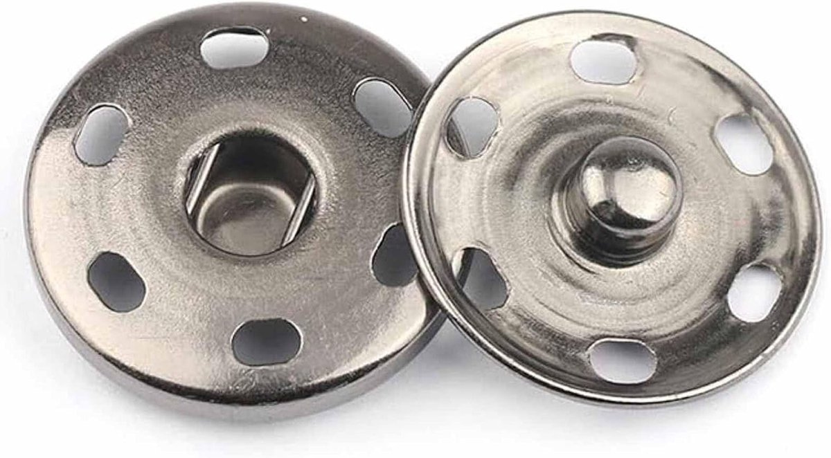 Set van 24 Metalen Drukknopen voor DIY Creatief Naaiwerk en Kleding (25mm) - Ideaal voor Handgemaakte Projecten en Accessoires