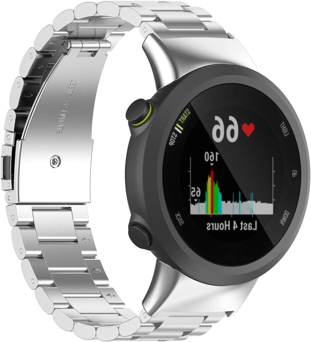 Verstelbare RVS Horlogeband voor Garmin Forerunner 45 en Swim 2, Duurzaam en Comfortabel, Ideaal voor Sport en Dagelijks Gebruik