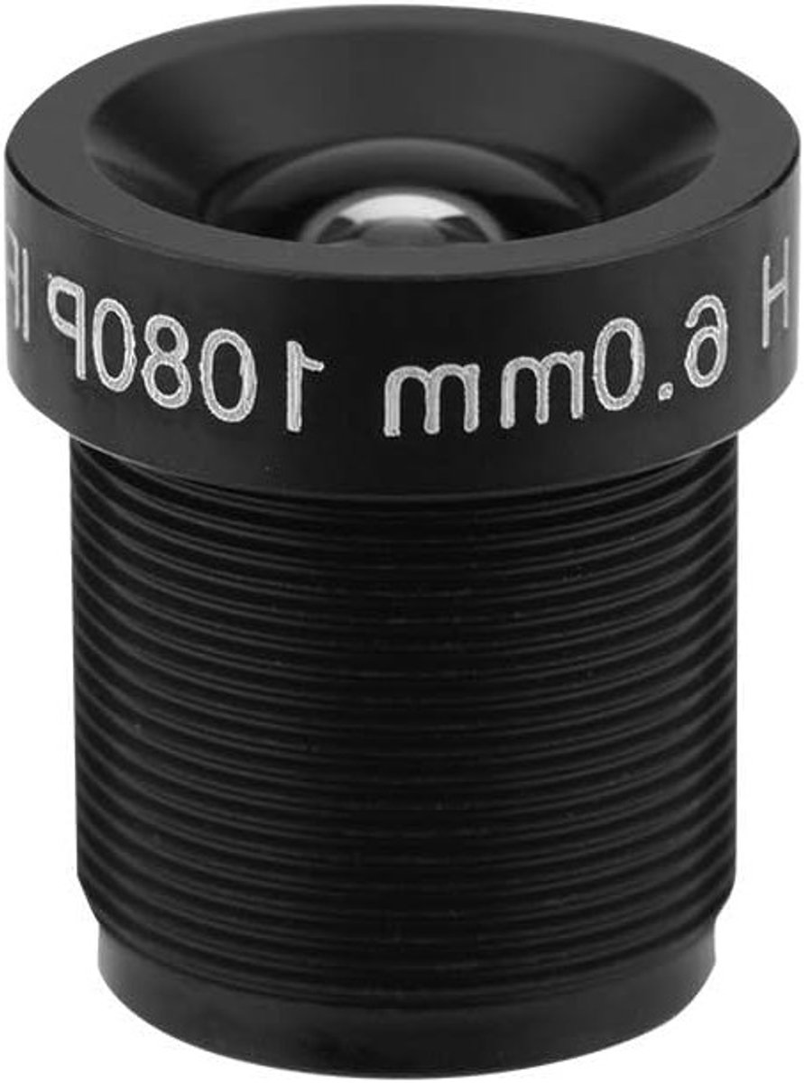 6mm CCTV camera lens met M12 x 0.5 schroefdraad, breedhoek, infrarood ondersteuning, 58° kijkhoek, 2 miljoen pixels en hoge resolutie beelden