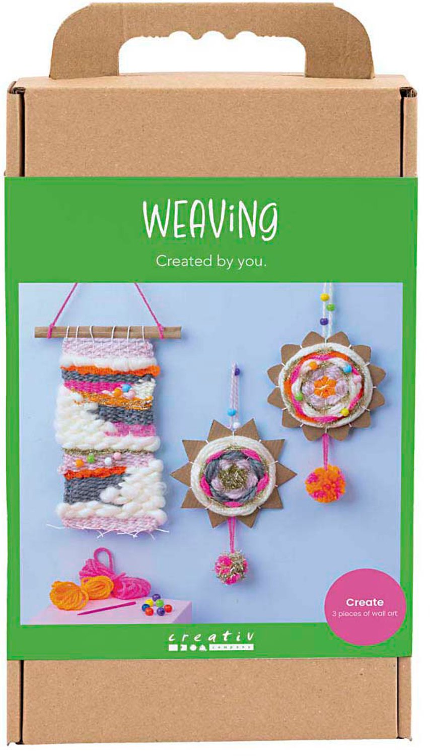 Creativ Company weefset wanddecoratie kleurrijk knutselplezier.