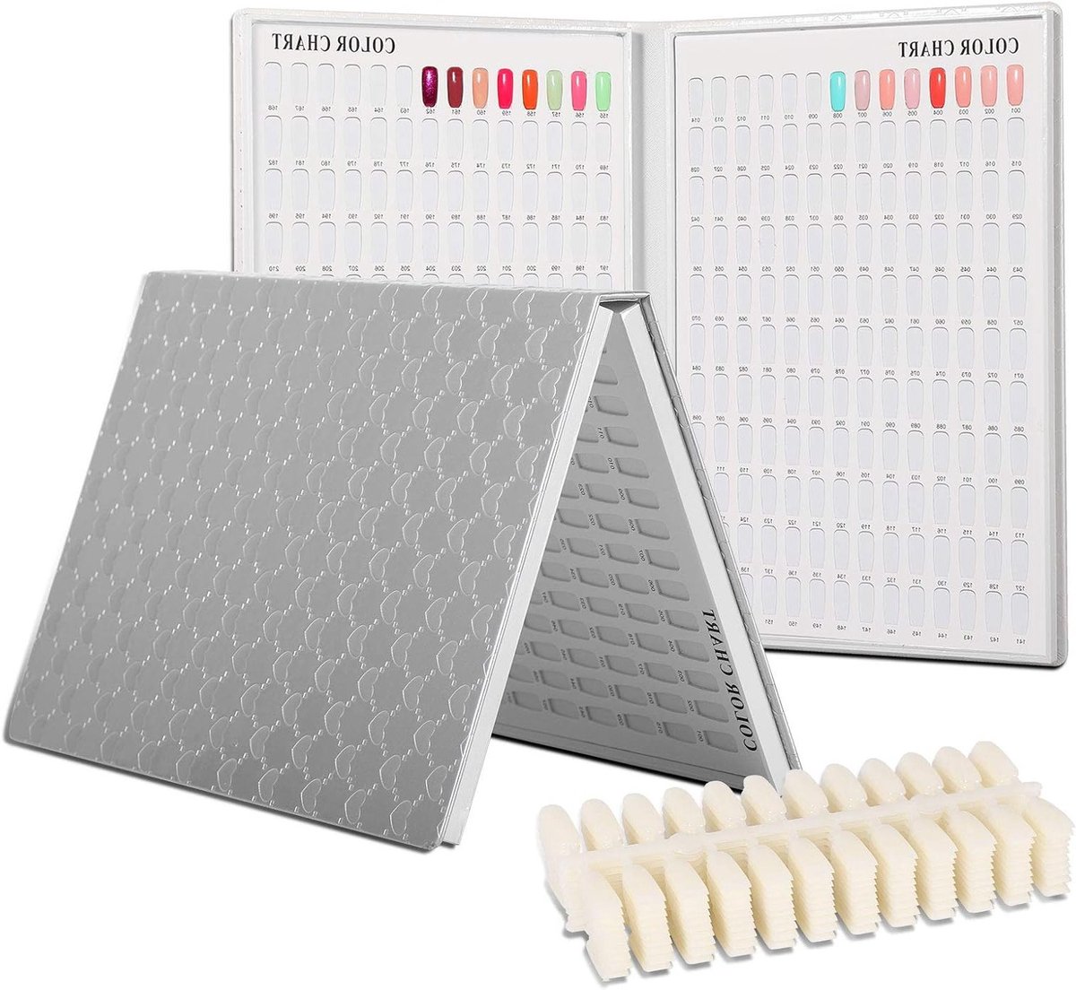 Nail Polish Kleurenschema met 308 Kleuren en 360 Nageltips voor Nagelsalon, Perfect voor Nagelkunst en Kleurselectie