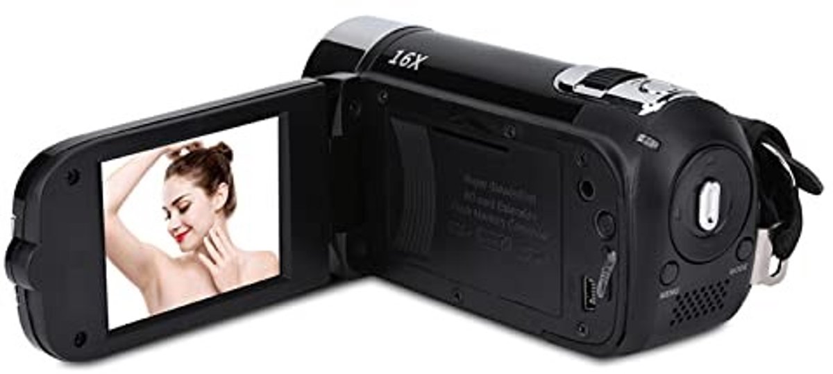 Allecto - Videocamera Camcorder - Full HD - 270 Graden Rotatie - Zwart - Digitale Camera - 16X High Definition - Geschikt voor Thuisgebruik, Reiz