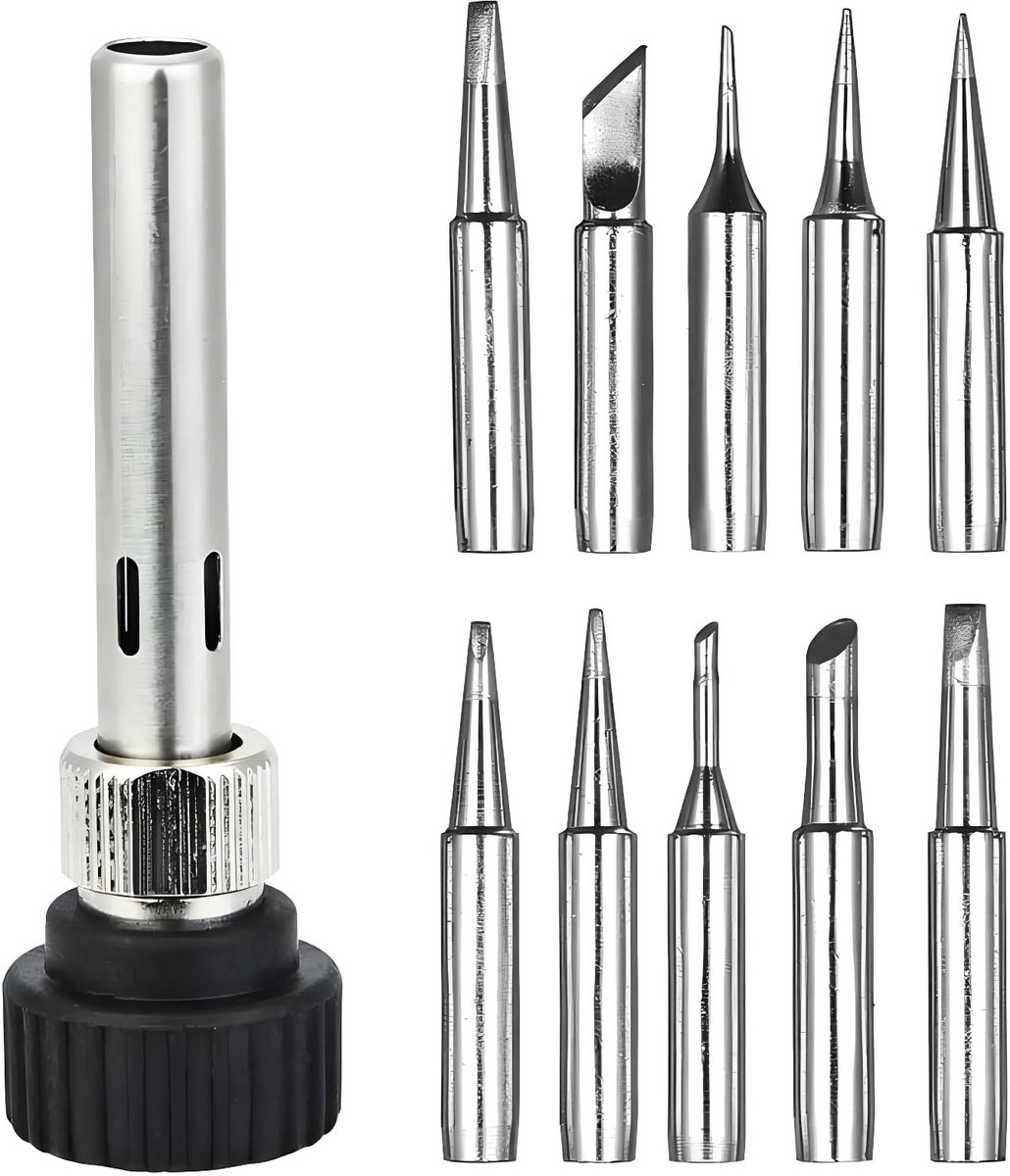 aladdien - Soldering Iron Tips - 10Pcs Set - Hoogwaardige kwaliteit - 900M-T - Geschikt voor Solderen - Voor Rework Stations