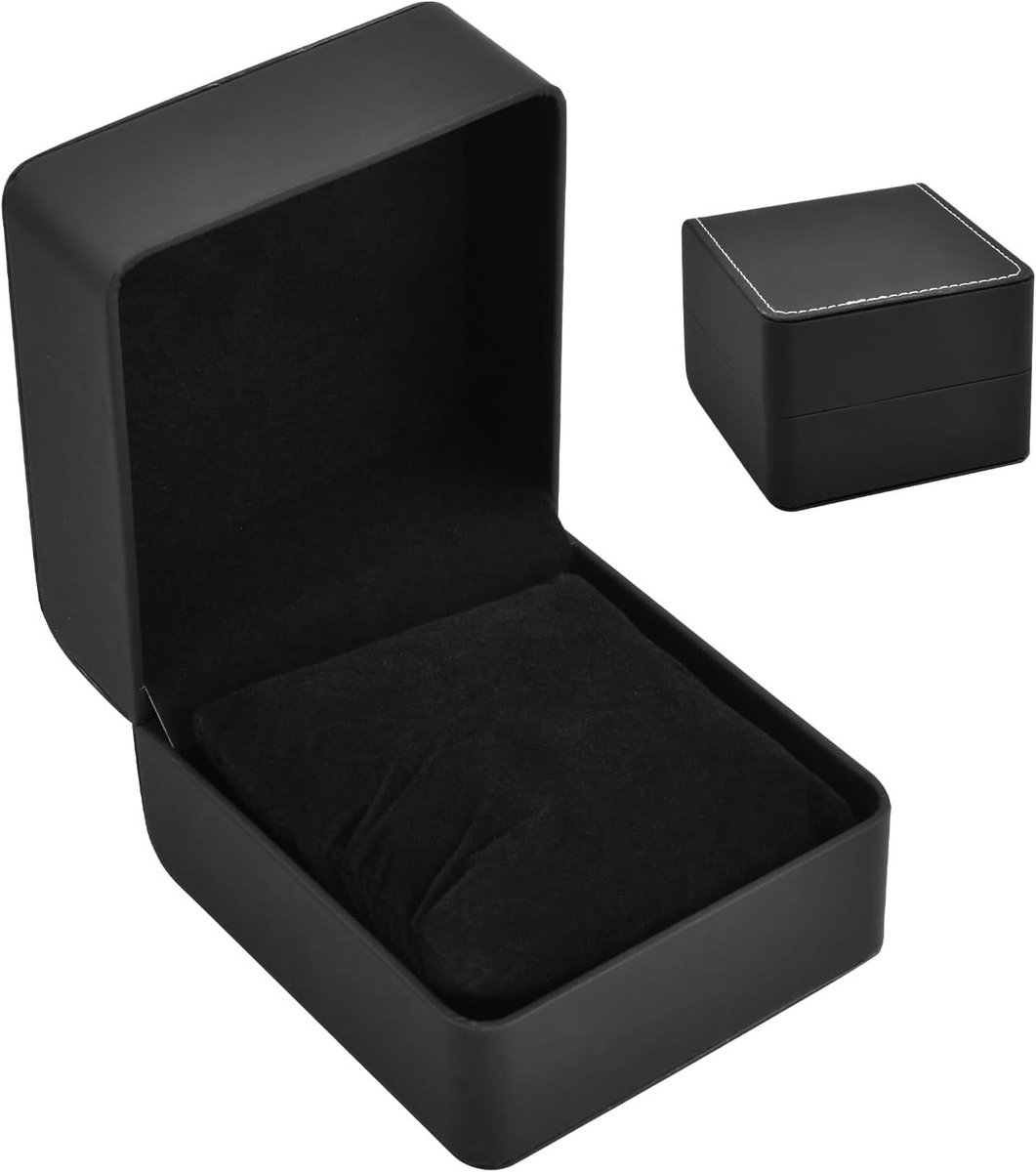 Elegante Horloge Doos van PU Leer, Enkele Horloge Case met Verwijderbare Kussen, Ideale Reisoplossing en Cadeau voor Mannen en Vrouwen, Zwart