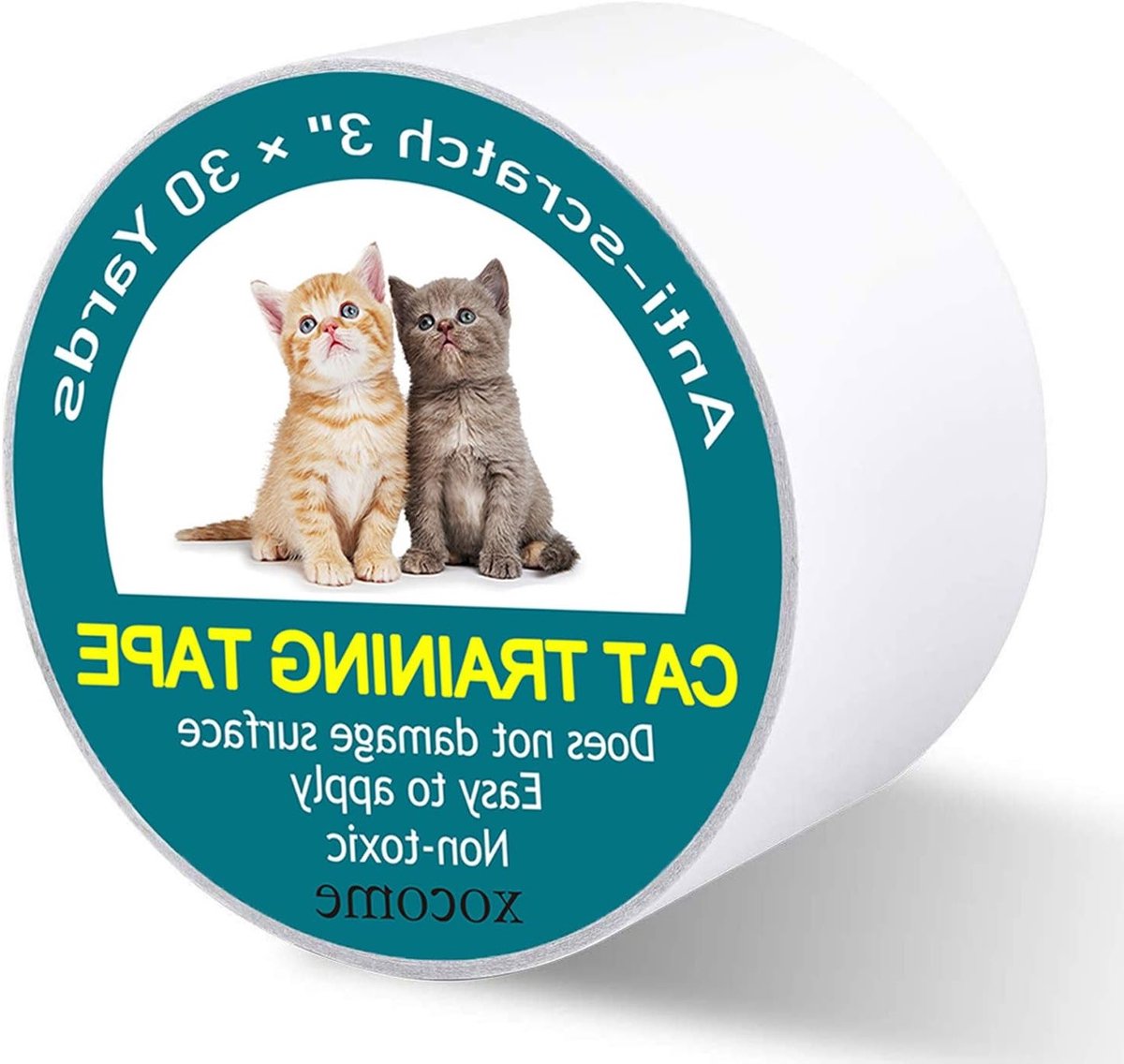 Duurzame en krasbestendige training band van 7.5cm x 27.4m, transparant en zelfklevend voor katten