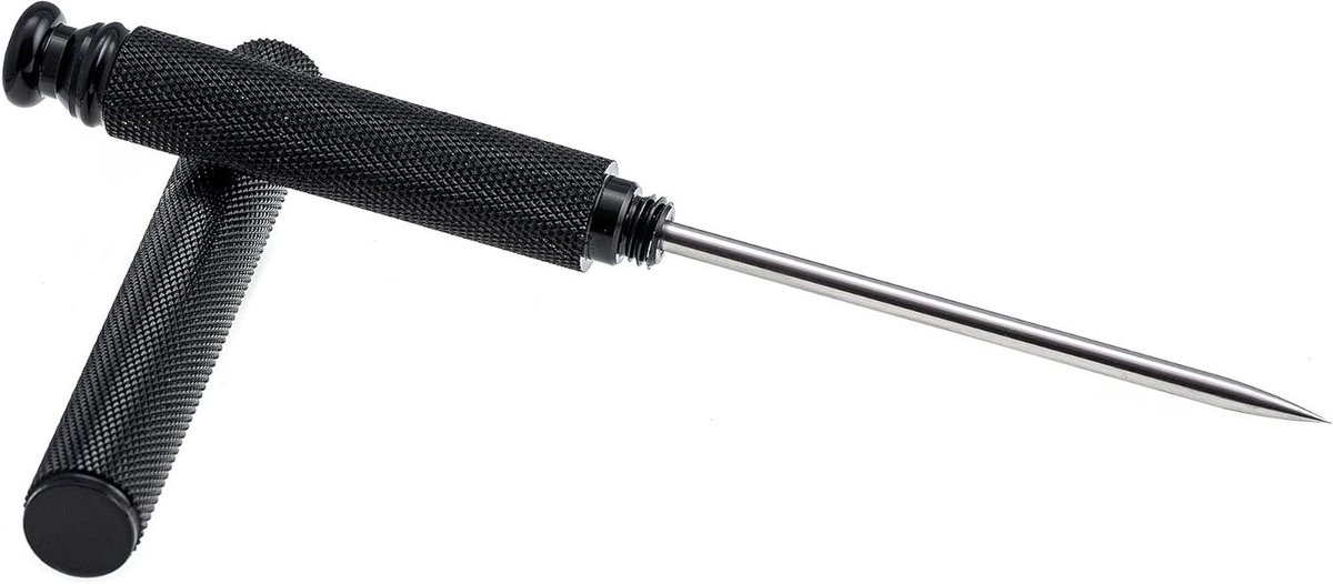 Roestvrijstalen ijsprikker - IJspiekhouder Bar - IJs Breken - Antislip Handgreep - 22.48 cm - Zwart