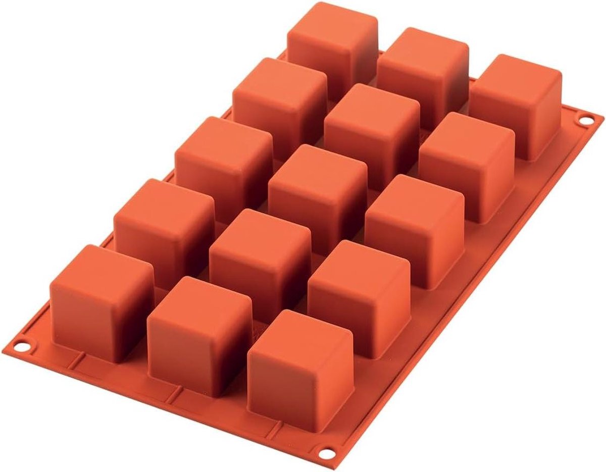 Siliconen Bakvorm - Cake Mal - Kleine Gebakjes Maken - 15 Mini Kubussen - 35 x 35 x 35 mm