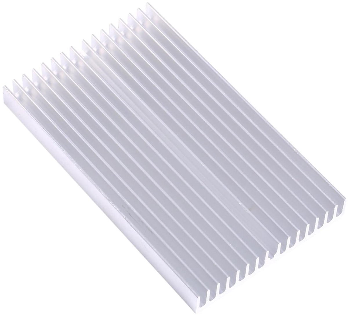 Aluminium Koellichaam - Radiator Heatsink - Component Koeling - Grote Contactoppervlakte - 100x60x10mm - Zilver