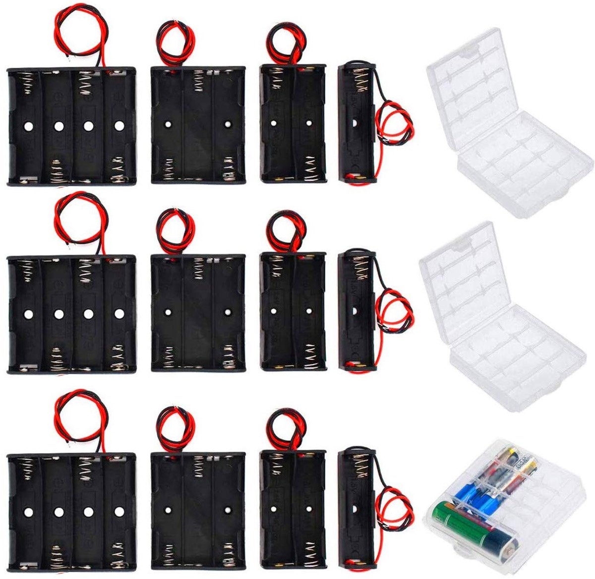 aladdien - Batterijhouder - Organisator voor AA - Eenvoudig te installeren - Opbergdoos met kabels - Bescherm je batterijen - Ideaal voor ele...