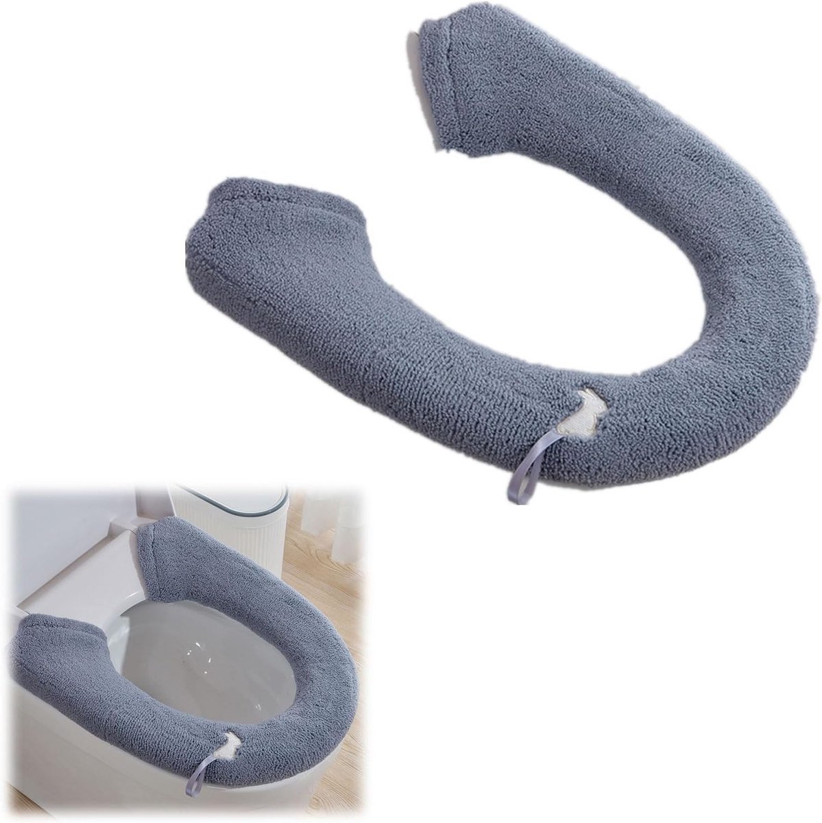 Zachte Toiletbrilhoes voor Comfort en Hygiëne, Geschikt voor Diverse Toiletten, Donkergrijs