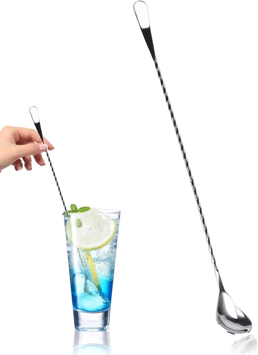 Cocktaillepel van RVS 15 Inch met Lange Handgreep voor Shakers en Hoge Glazen, Perfect voor Mixen en Serveren