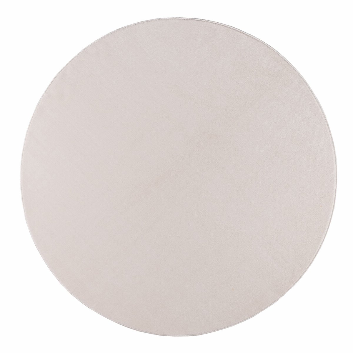 Muratap Relax Samba Rond - Wasbaar Effen Vloerkleed - Uni Tapijt - Creme- 200 CM Ø