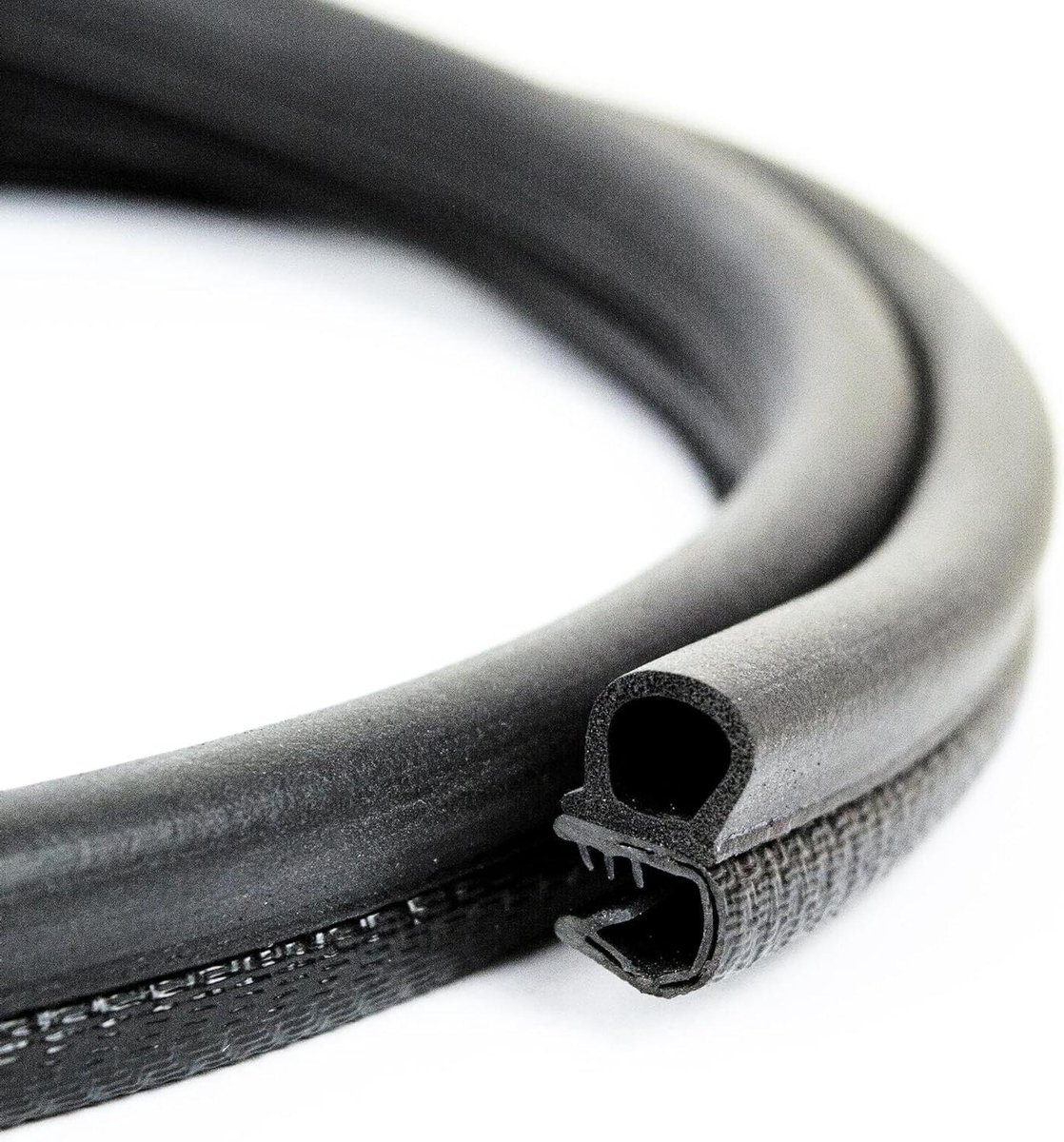 Deurafdichtingsprofiel - Tochtstrip Rubber - Voertuig Afdichting - Zelfklemend - 3 meter - Zwart