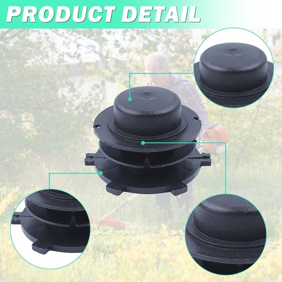Geschikt voor 6-delige vervangende bosmaaierdraadset, kopspoel en beschermkap voor STIHL FS80 FS83 FS85 FS100 FS110 FS120 FS130 FS200 met veerbelaste draadtoevoeroog van Merkloos	 — afbeelding 4