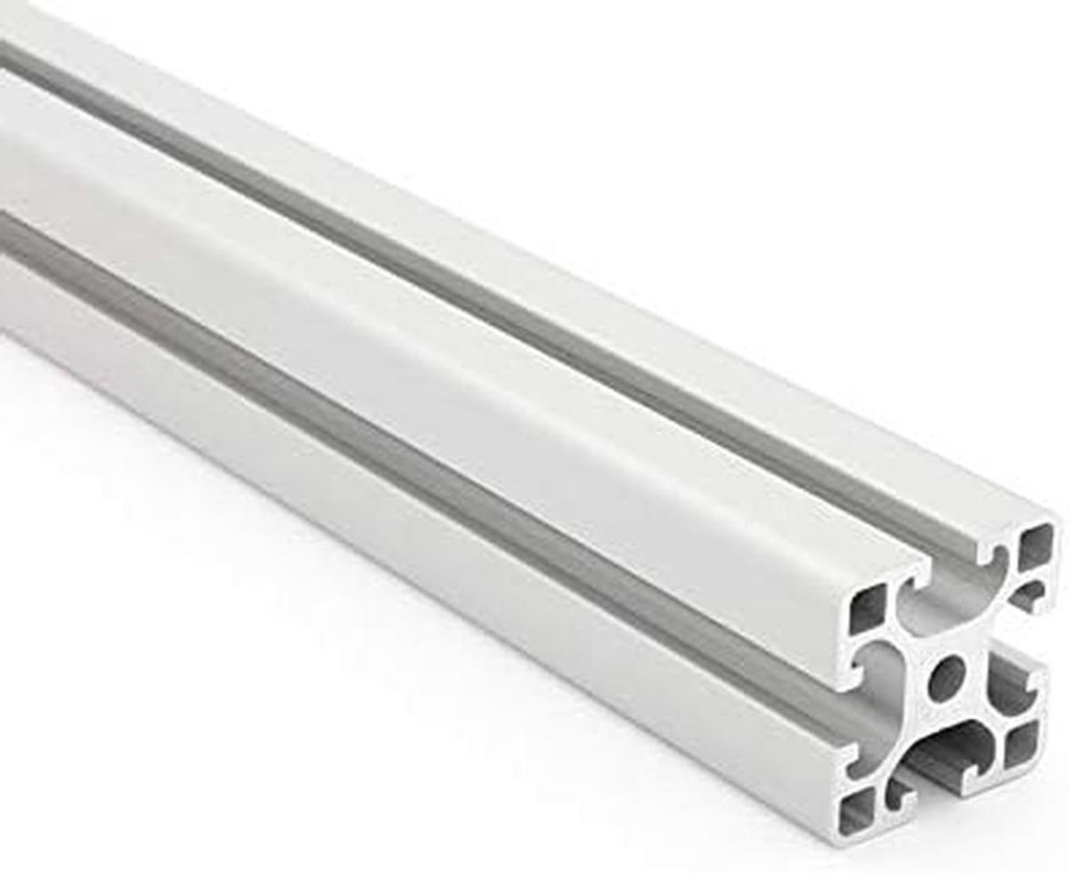 Aluminium Profiel - Montageprofiel Vierkant - Constructie Bouwen - I-type Sleuf 8 - 2250mm - Zilver